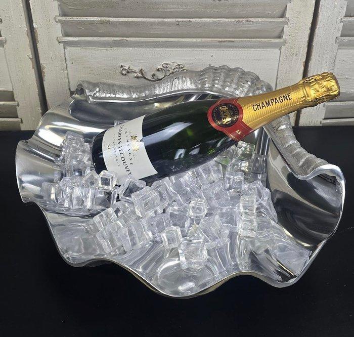 Wijnkoeler - Aluminium - clam shell, Antiek en Kunst, Antiek | Keukengerei