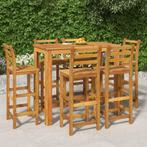 vidaXL 7-delige Tuinbarset massief acaciahout, Tuin en Terras, Verzenden, Nieuw