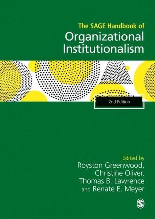 The SAGE Handbook of Organizational Institutionalism - Chris, Livres, Économie, Management & Marketing, Envoi