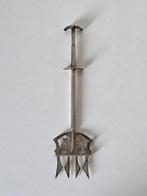 Gedetailleerde zilveren Vleesvork mechanische serveervork