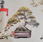 Exclusieve bonsai op katoenen satijnweefsel met Art