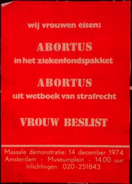 Poster over demonstratie voor het recht op abortus (Posters), Verzamelen, Posters, Nieuw, Overige onderwerpen, Met lijst, Verzenden