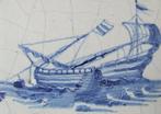 Tegel - Vissersboot cq Haringbuis- Zeldzaam. - 1600-1650, Antiek en Kunst