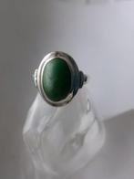 Zilver, Groen Turquoise - Ring - Art Deco