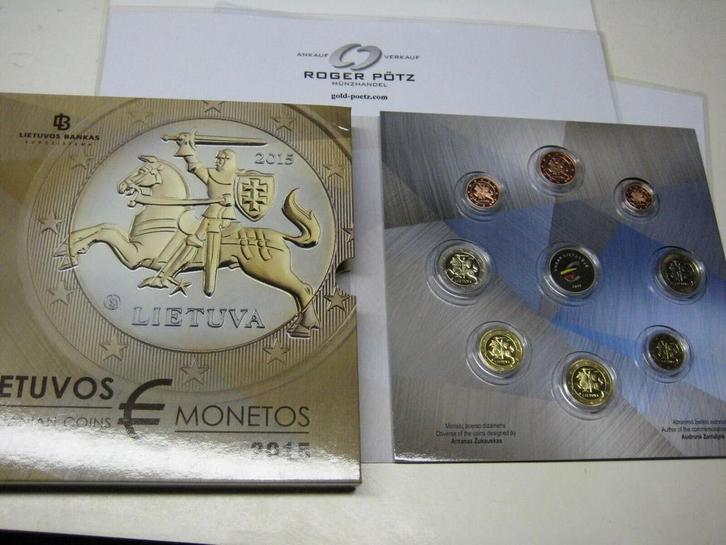 3,88 Euro offizieller Eerste Euro munten set Litauen 2015..., Timbres & Monnaies, Monnaies | Europe | Monnaies euro, Envoi