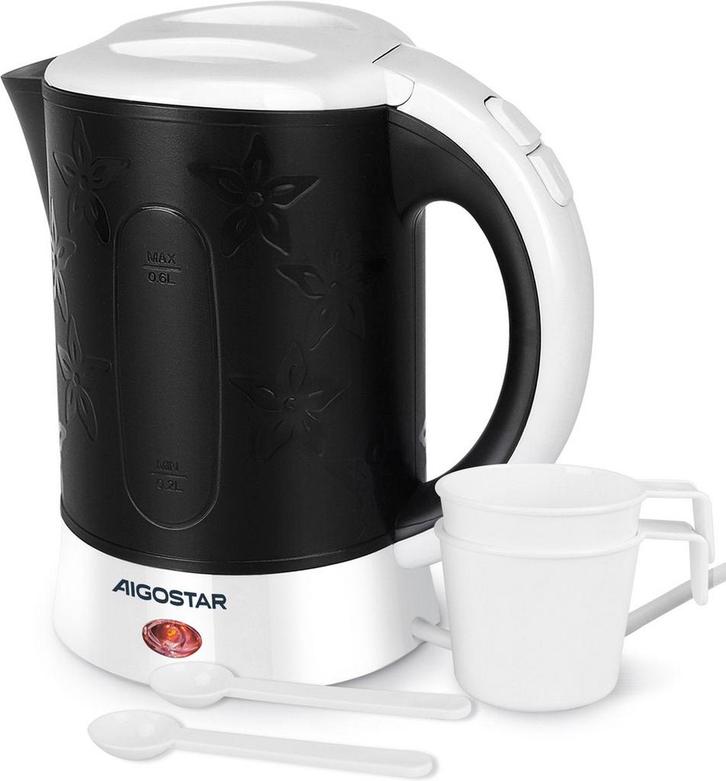 Waterkoker - Elektrisch - 0.6L - 650W - Zwart, Huis en Inrichting, Woonaccessoires | Overige, Verzenden