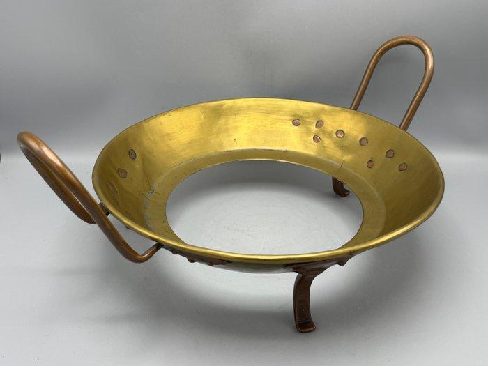 Zeldzame 18e-eeuwse koperen spekpan – bodem verwijderd - Pan, Antiek en Kunst, Antiek | Keukengerei