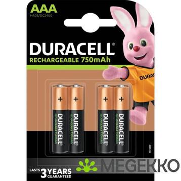 Duracell AAA Oplaadbare batterijen (4 stuks) beschikbaar voor biedingen