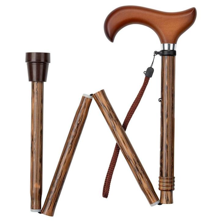 MultiMotion wandelstok opvouwbaar - Hout print, Diversen, Verpleegmiddelen, Ophalen of Verzenden