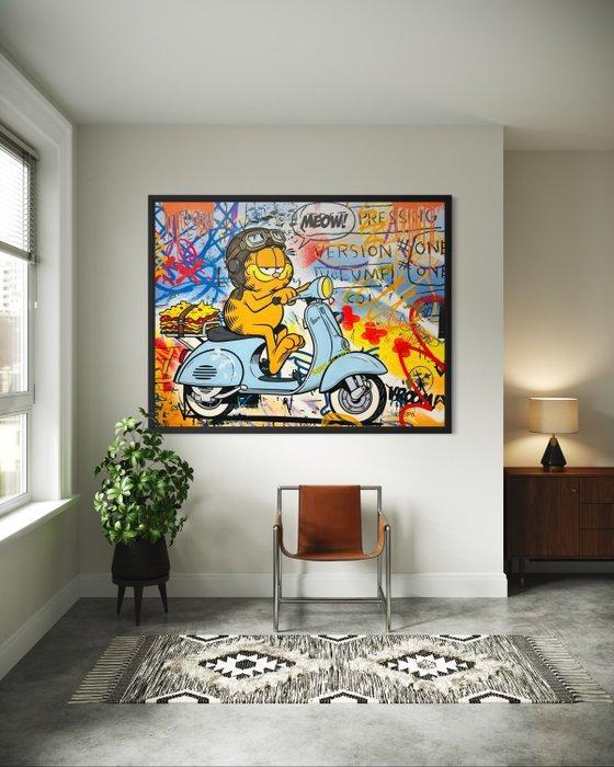 CASPA - Garfield x Vespa Lasagne Lover, Antiek en Kunst, Kunst | Schilderijen | Modern