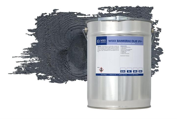 Wixx Bankirai Olie UV+ Zwart 20L, Doe-het-zelf en Bouw, Verf, Beits en Lak, Zwart, Nieuw, Verzenden