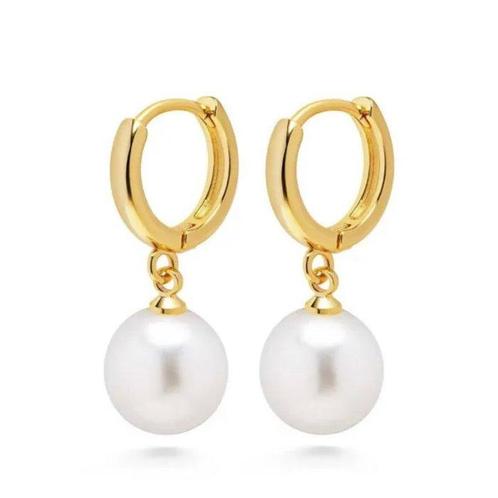 Zonder Minimumprijs - Oorbellen - 14 karaat Geel goud Parel, Handtassen en Accessoires, Oorbellen