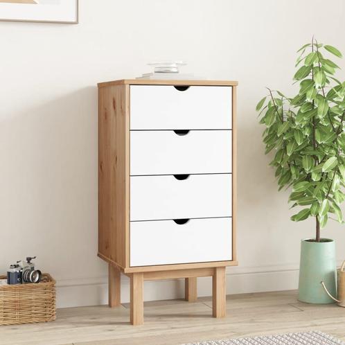 vidaXL Ladekast OTTA 45x39x90 cm massief grenenhout bruin en, Huis en Inrichting, Kasten | Overige, Nieuw, Verzenden