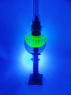 Lampe à pétrole - Verre, Onyx, Laiton, Bronze, ouraline -