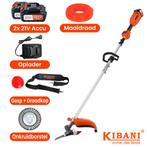 Kibani 2x Accu Bosmaaier – Kanten Maaier Met Onkruidborstel, Nieuw, Accu