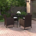 vidaXL Mobilier à dîner de jardin coussins 5 pcs Résine tres
