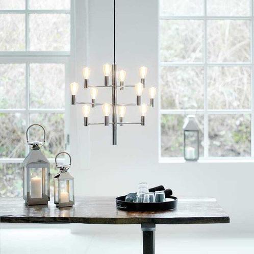 Herstal - Herstal Group - Plafondlamp - Manola 12 - Chrome -, Antiek en Kunst, Antiek | Verlichting