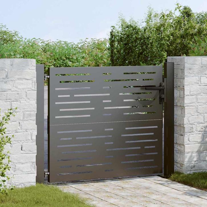 vidaXL Tuinpoort, Tuindeur 105x75 cm Corten Staal Vierkant, Tuin en Terras, Tuinpoorten, Nieuw, Verzenden