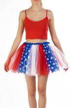 Tutu USA Rood Wit Blauw Petticoat XS S 140 146 152 158 164 T, Ophalen of Verzenden