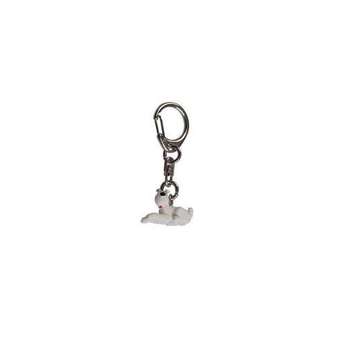 Kuifje PVC Sleutelhanger Bobbie Liggend 3 cm, Verzamelen, Stripfiguren, Ophalen of Verzenden