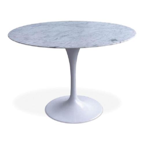 eettafel Tulip Table 100cm Top Marmer wit Tafelpoot wit, Maison & Meubles, Tables | Tables à manger, Envoi