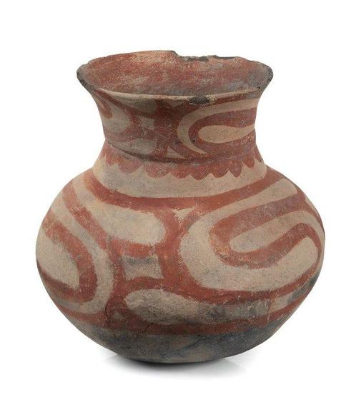 Bang-Chiang, Thaïlande Terre cuite Vase globulaire en terre, Verzamelen, Mineralen en Fossielen