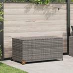 vidaXL Tuinbox 120x65x61 cm poly rattan lichtgrijs, Tuin en Terras, Verzenden, Nieuw