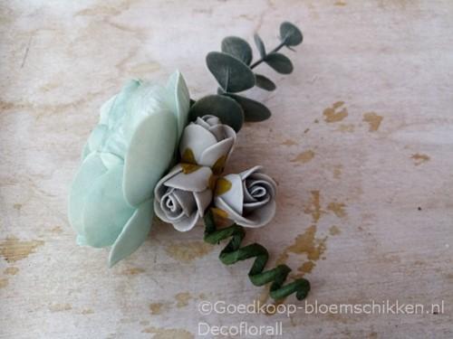 Corsage Ranonkel CRR 901 LichtBlauw Grijs +Euc Maatwerk, Hobby & Loisirs créatifs, Bricolage