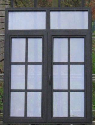 steellook aluminium raam ,chassis  120 x 160 zwart ral 9005, Doe-het-zelf en Bouw, Raamkozijnen en Schuifdeuren, Inclusief glas