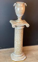 Kolom - Antike Italy Athena-Säule mit Keramik-Vasenhalter -, Antiek en Kunst