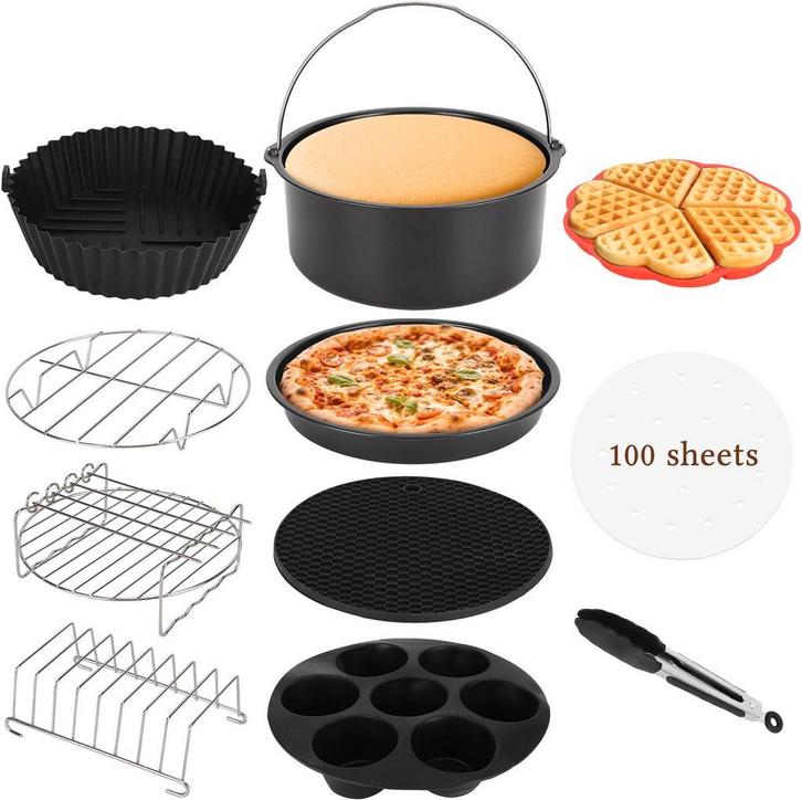 Airfryer Accessoires Complete Set - Ø20cm - Geschikt voor Ai, Huis en Inrichting, Woonaccessoires | Overige, Verzenden