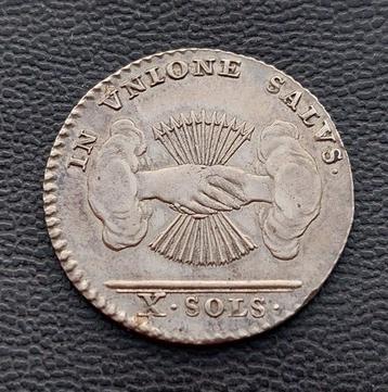 Verenigde Staten Van België, Brussel. 10 Sols 1790 beschikbaar voor biedingen