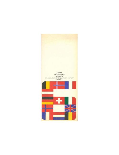 1964 CITROËN AMI 6 PERS BROCHURE NEDERLANDS, Boeken, Auto's | Folders en Tijdschriften
