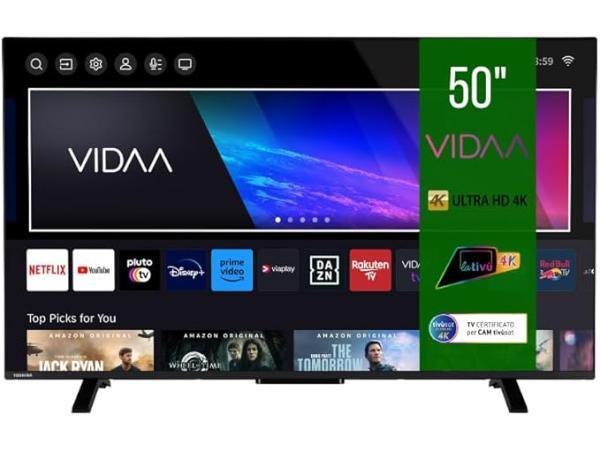 Veiling - Toshiba 50UV2363DA 50 4K Ultra HD Smart TV (zwa, Audio, Tv en Foto, Televisies, Gebruikt