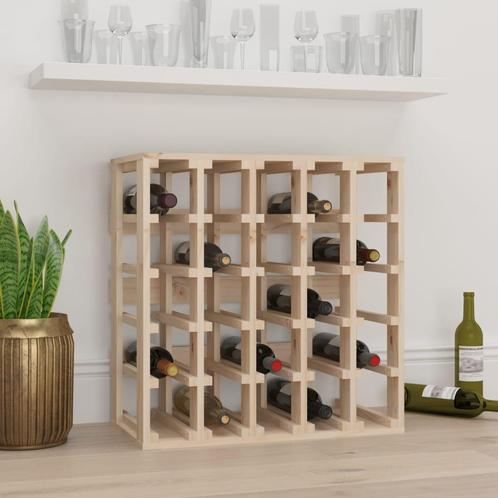 vidaXL Wijnrek 58,5x33x60,5 cm massief grenenhout, Huis en Inrichting, Woonaccessoires | Wijnrekken, Nieuw, Verzenden