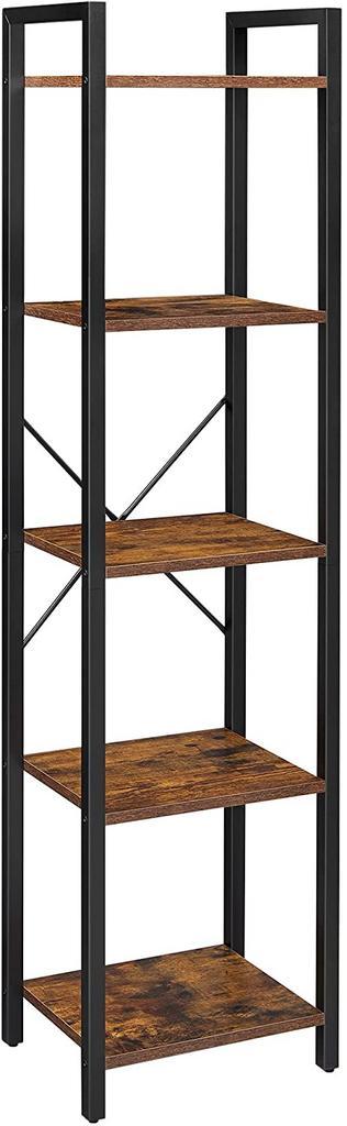 Boekenrek - Robuust - Industrieel design - Bruin/Zwart, Huis en Inrichting, Kasten | Boekenkasten, Nieuw, Ophalen of Verzenden