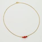 Collier - 14 carats Or jaune - corail rouge, Bijoux, Sacs & Beauté