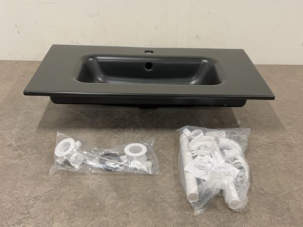 Veiling - Detremmerie wastafel Nordic 80 mat zwart, Doe-het-zelf en Bouw, Sanitair
