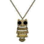 Fako Bijoux - Ketting - Dansend Uiltje - 25x50mm -, Handtassen en Accessoires, Kettingen, Verzenden, Nieuw