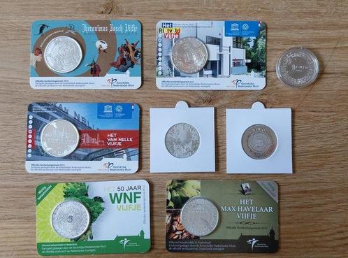 Nederland. 5 Euro 2003/2016 (8 stuks)  (Zonder Minimumprijs), Postzegels en Munten, Munten | Europa | Euromunten
