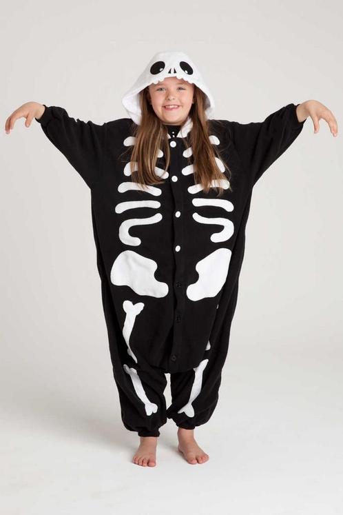 Onesie Skelet Pakje 86-92 Skeletpak Kostuum Zwart Wit Botten, Kinderen en Baby's, Carnavalskleding en Verkleedspullen, Nieuw, Ophalen of Verzenden