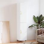vidaXL Hoge kast 34,5x34x180 cm bewerkt hout wit, Verzenden, Nieuw