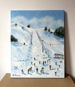 Julie Khaliniu (XX) - Winter ski fun, Antiek en Kunst