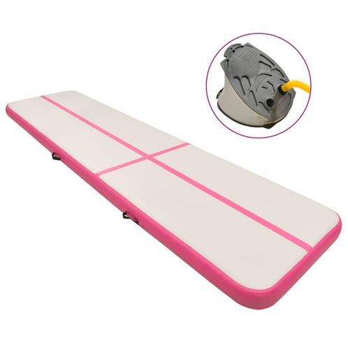 vidaXL Gymnastiekmat met pomp opblaasbaar 700x100x20 cm PVC, Sport en Fitness, Yoga en Pilates, Nieuw, Verzenden