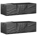 vidaXL Opbergtassen tuinkussens 2 st 135x40x55 cm polyetheen, Tuin en Terras, Verzenden, Nieuw
