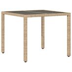 Glazen Tuintafel 90x90cm | Retour Deal | Strak & Goedkoop!, Tuin en Terras, Verzenden, Nieuw, Kunststof