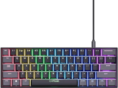 Trust - Gaming toetsenbord - Azerty - Zwart, Computers en Software, Toetsenborden, Bedraad, Azerty, Nieuw, Verzenden
