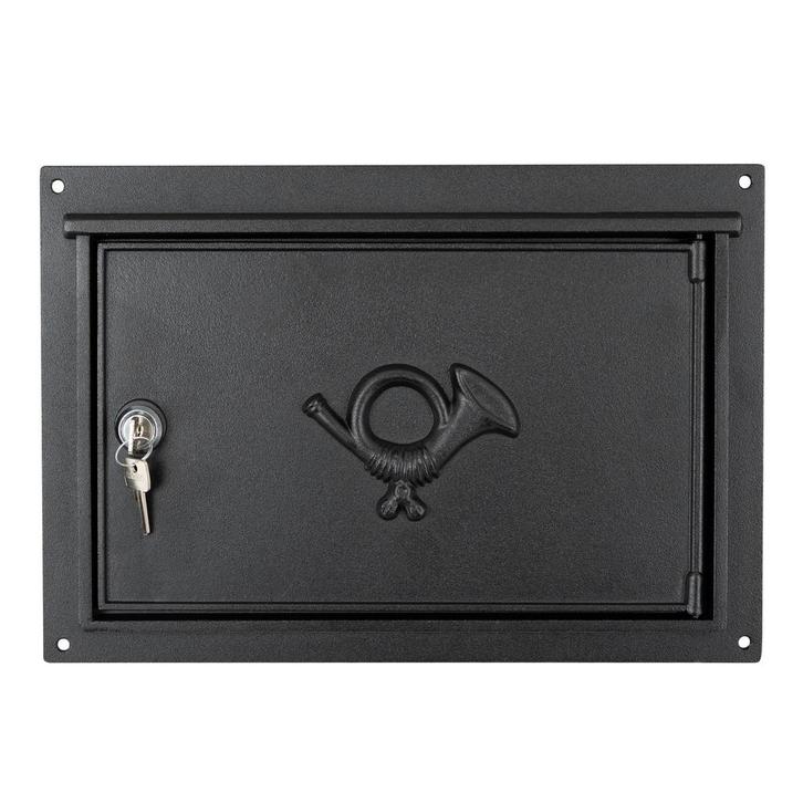 Brievenbussen aluminium Inbouw brievenbus deur Jaren 30 - A, Tuin en Terras, Brievenbussen, Inbouw, Nieuw, Aluminium, Brievenbusklep