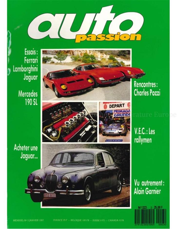 1987 AUTO PASSION TIJDSCHRIFT 3 FRANS, Boeken, Auto's | Folders en Tijdschriften
