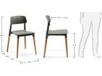 Kave Home Rigel - Stoel - Grijze kunststof zitting - Set van, Verzenden, Zo goed als nieuw